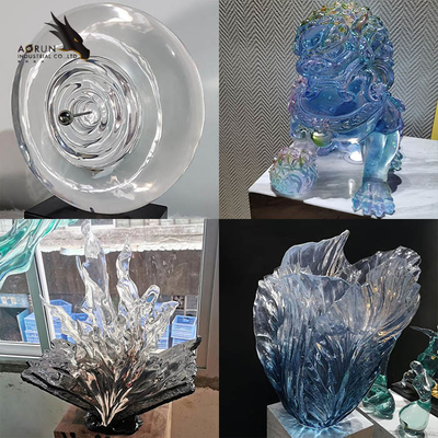 쏟아져 나오는 단단한 접착제 UV 저항하는 에폭시 수지 수정같이 빛나는 자외선 경화