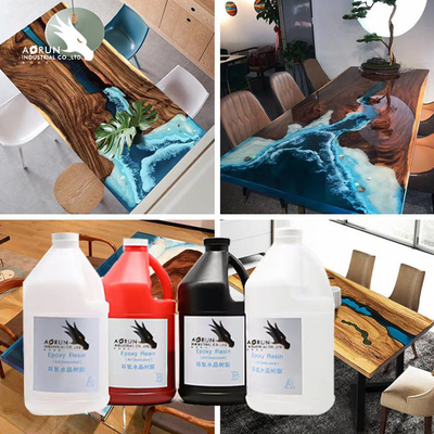 양측부는 에폭시 주방용 조리대 Diy  맑은 액체 에폭시 수지 나무를 위해 에폭시 수지를 깨끗이 합니다