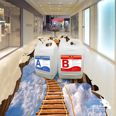 절연 도료를 코팅하는 3D 자기 평준화 차고 플로어 에폭시 3시 1분 AB 액체